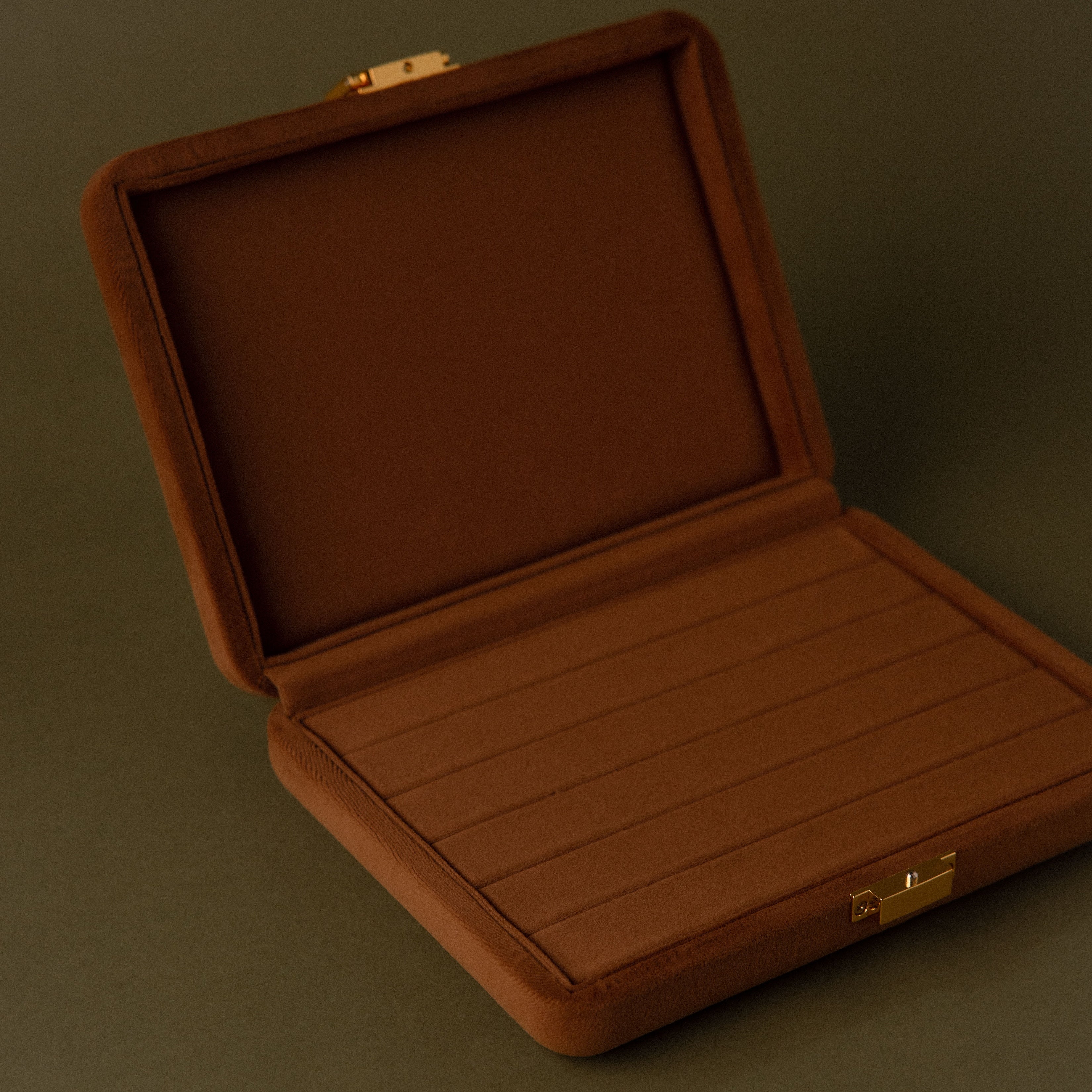 Boîte à bijoux rectangulaire en velours