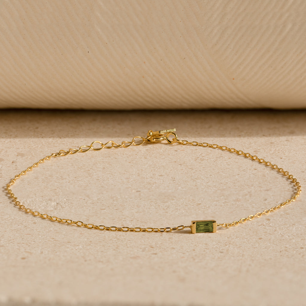 Baguette Peridot Bracelet