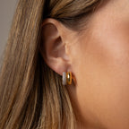 Duo Mixed Metal Pave Huggies