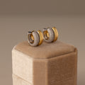 Duo Mixed Metal Pave Huggies