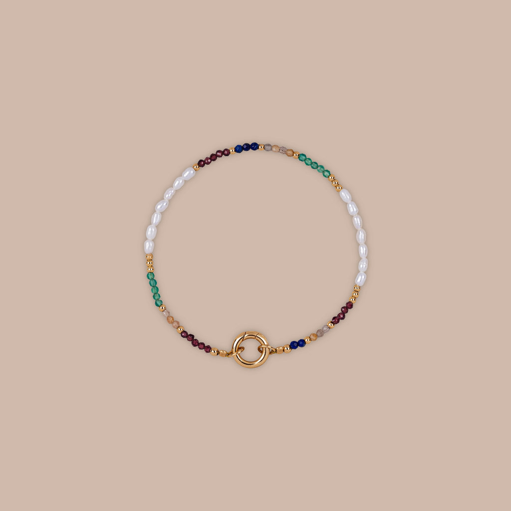 Oasis Rainbow Bead Charm Bracelet