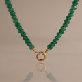 Evergreen Beaded Charm Necklace in 18K Gold