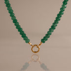 Evergreen Beaded Charm Necklace in 18K Gold