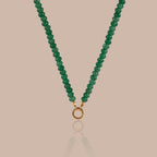 Evergreen Beaded Charm Necklace
