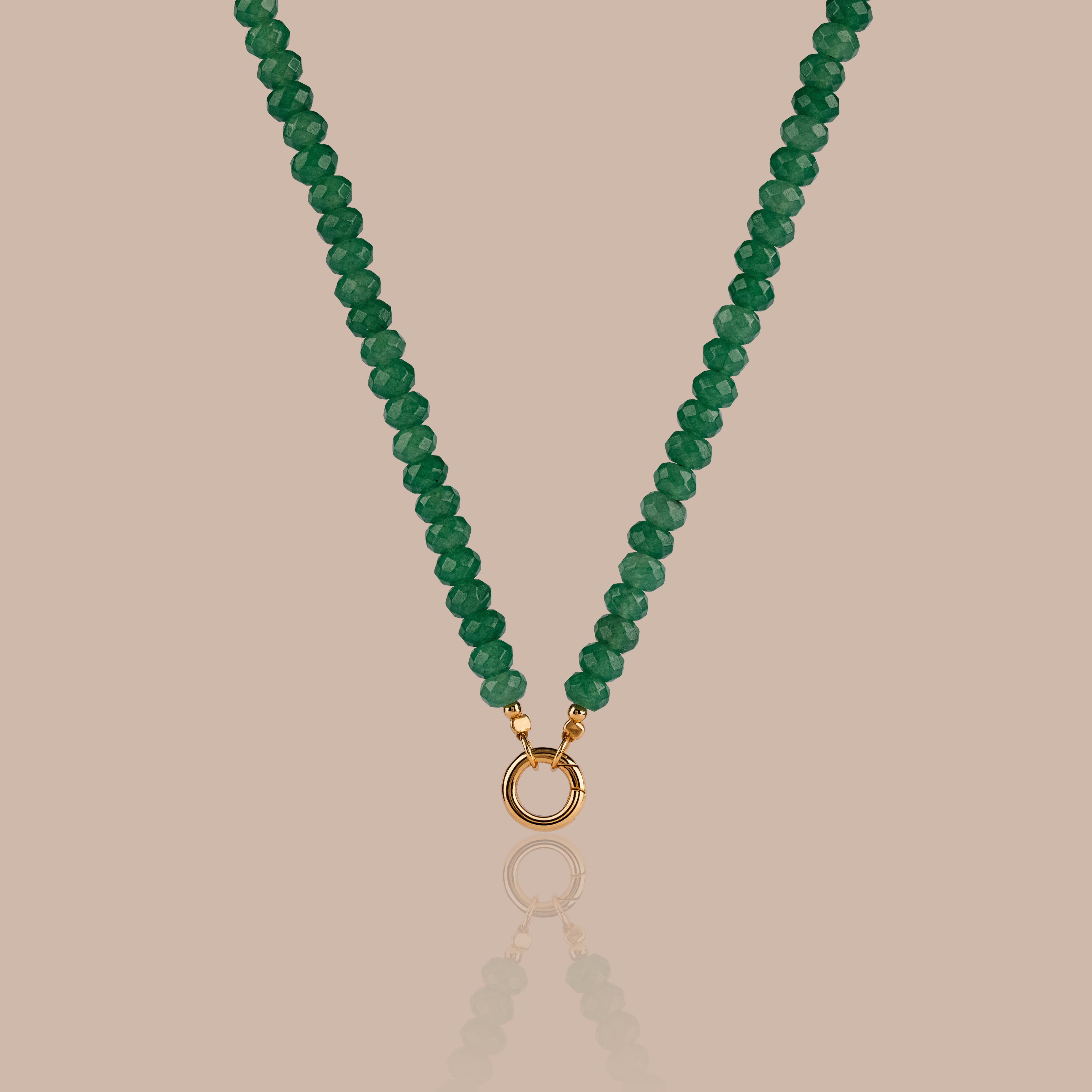 Evergreen Beaded Charm Necklace