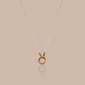 Crystal Beaded Charm Necklace in 18K Gold