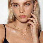 Solid Gold Diamond Emerald-Cut Solitaire Necklace
