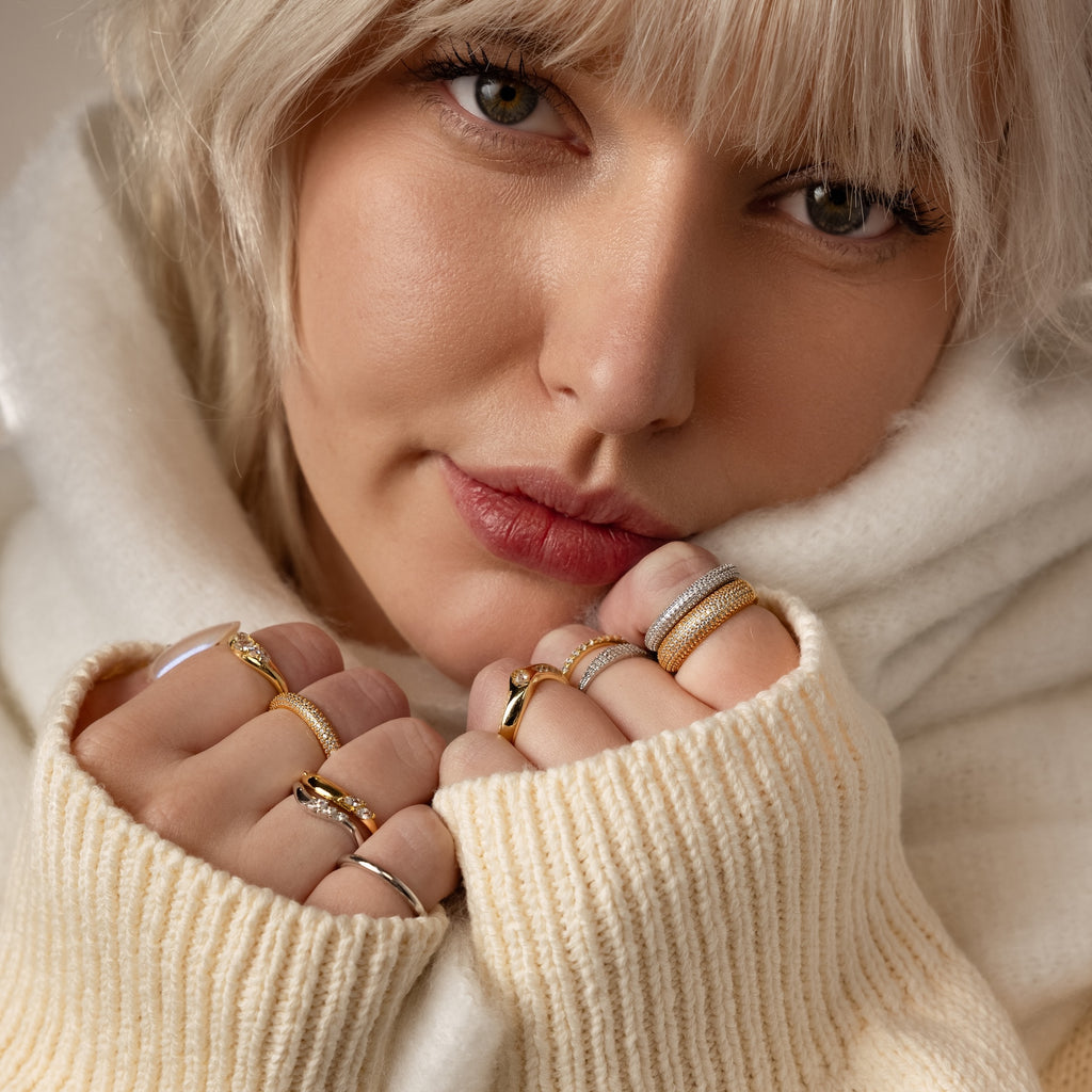 Pave Stacking Rings
