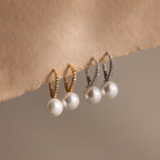 Shimmer Pearl Drop Earrings