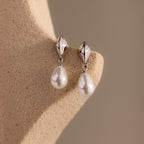 Tiny Pearl Drop Studs