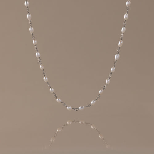 Aurora Pearl Station Necklace