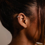 Duo Diamond Ear Cuffs in Silver