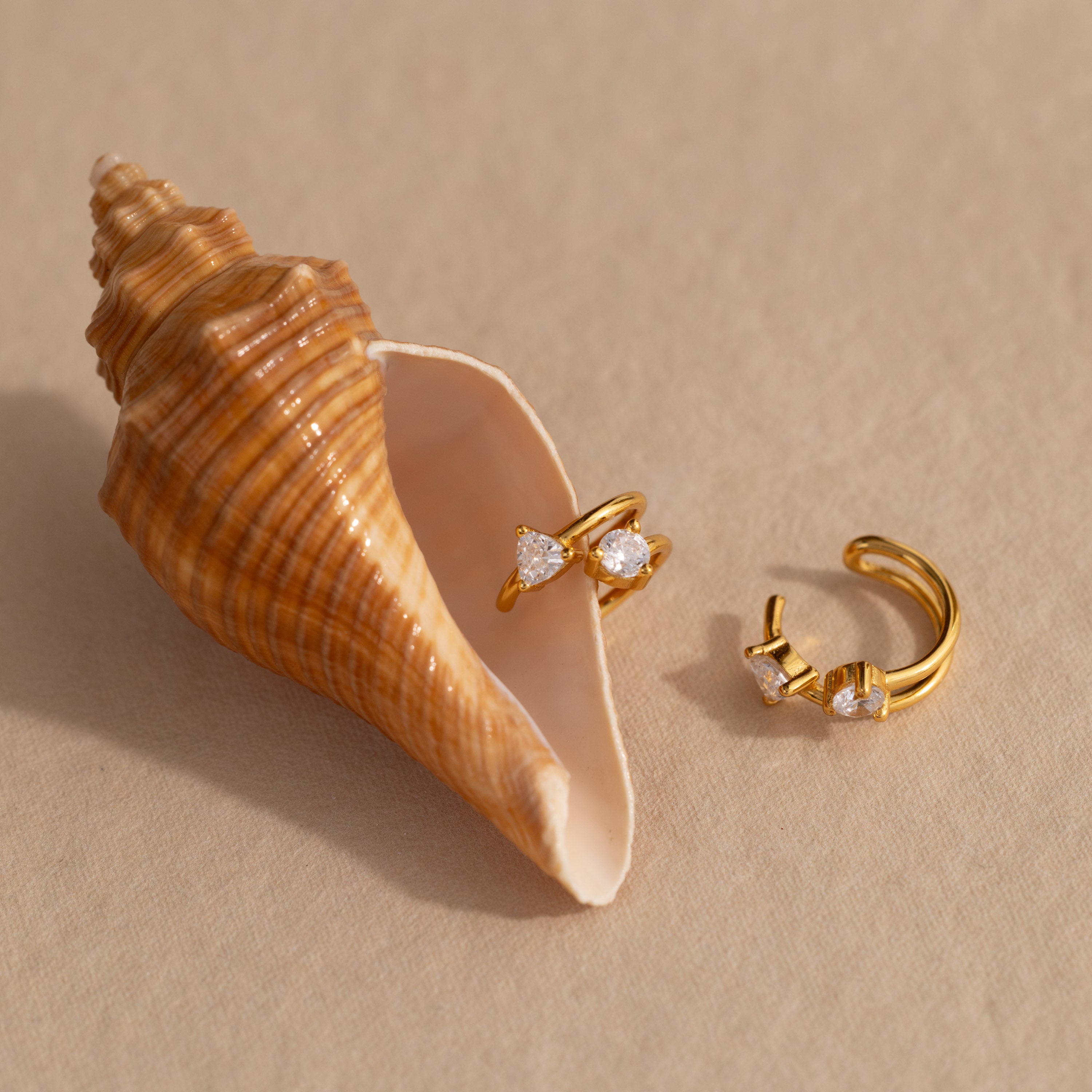 Duo Diamond Ear Cuffs in 18K Gold