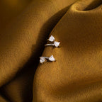 Duo Diamond Ear Cuffs in Silver