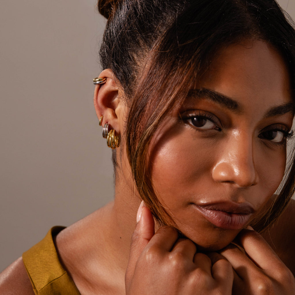 Mixed Metal Ear Cuffs