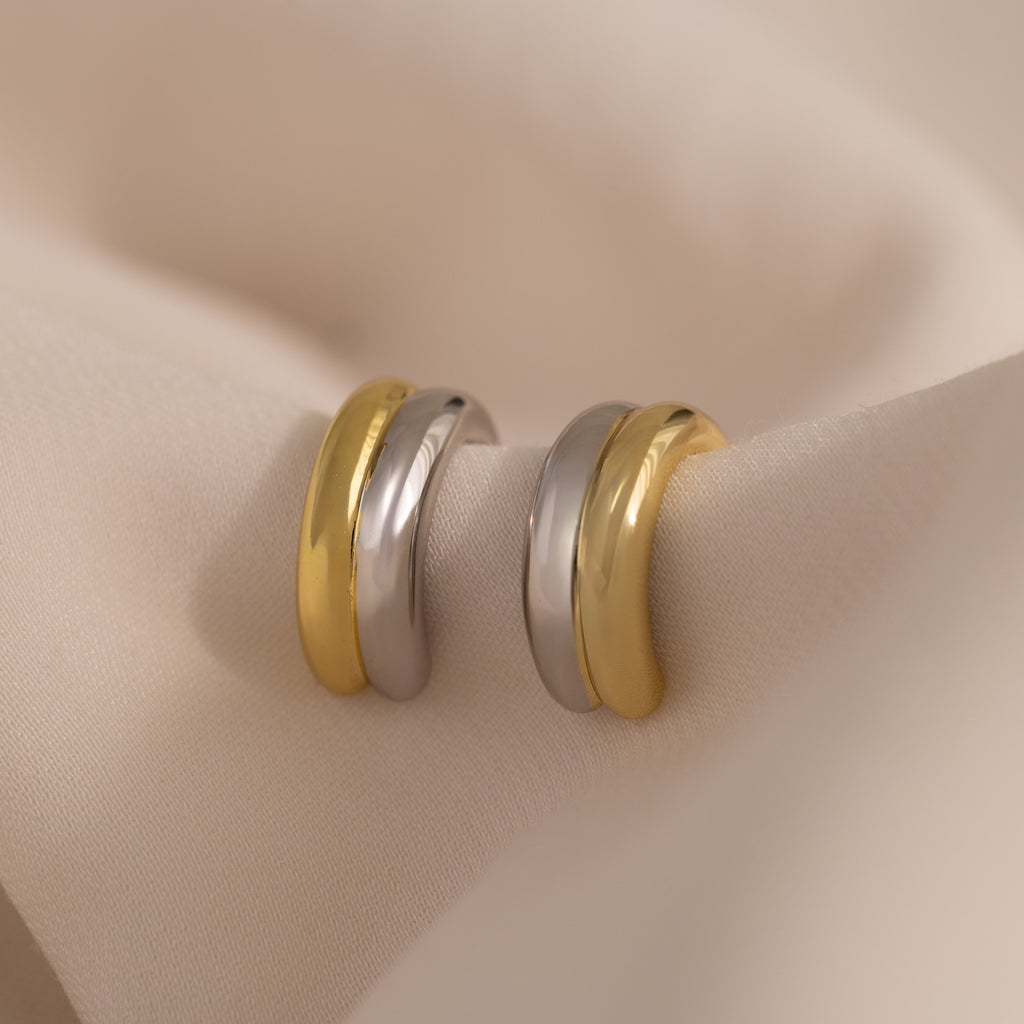 Mixed Metal Ear Cuffs