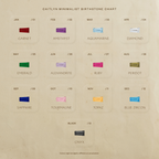 A birthstone chart with colored gems for each month, plus black onyx, shown in rows on beige—a perfect guide for designing Multiple Tapered Birthstone Huggies and other bold contemporary jewelry styles.