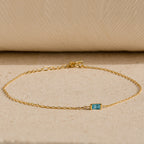 Baguette Blue Zircon Bracelet