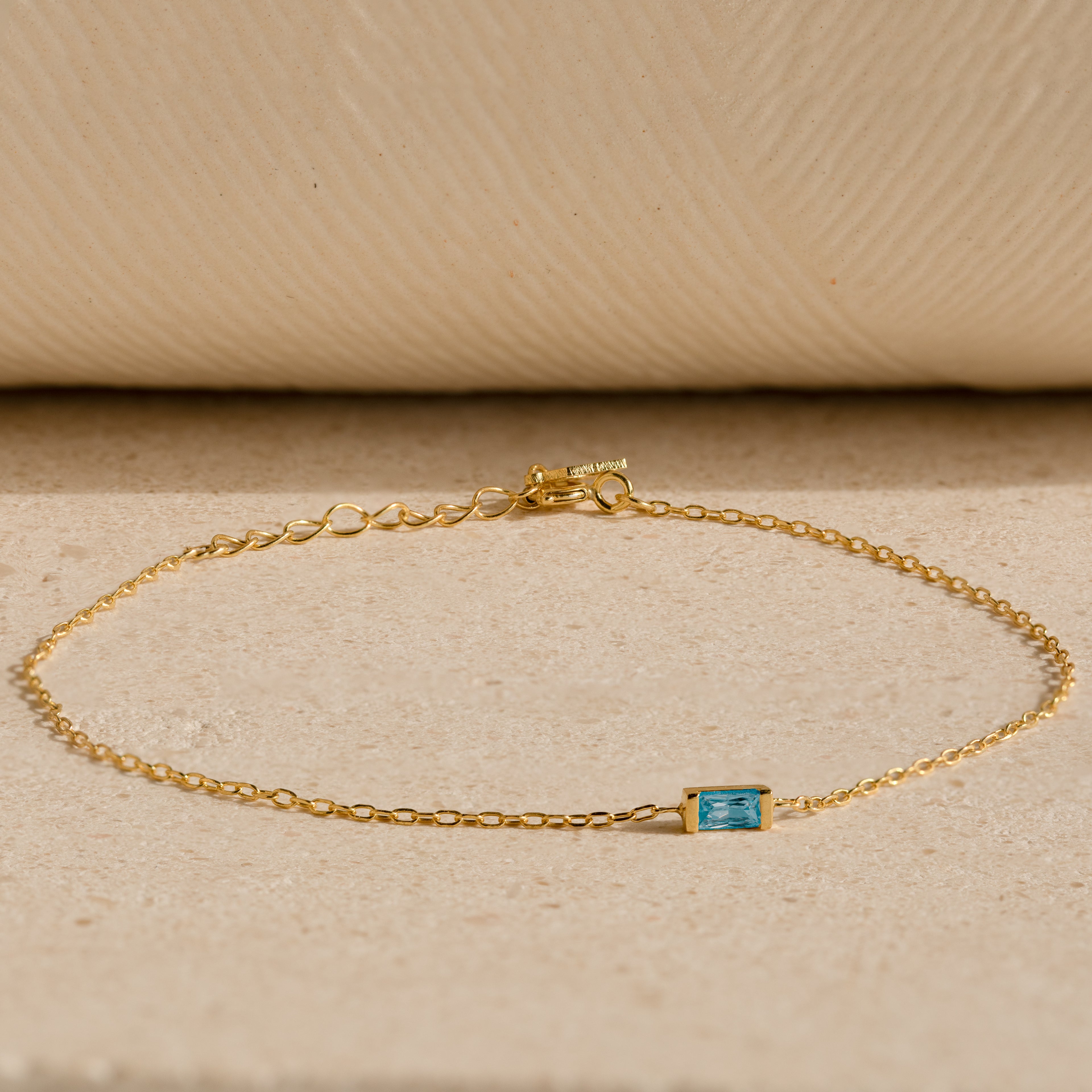 Baguette Blue Zircon Bracelet
