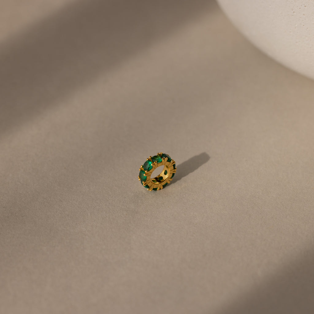 Infinity Emerald Charm