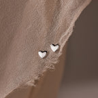 Puff Heart Jewelry Set in Silver
