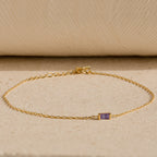 Baguette Amethyst Bracelet