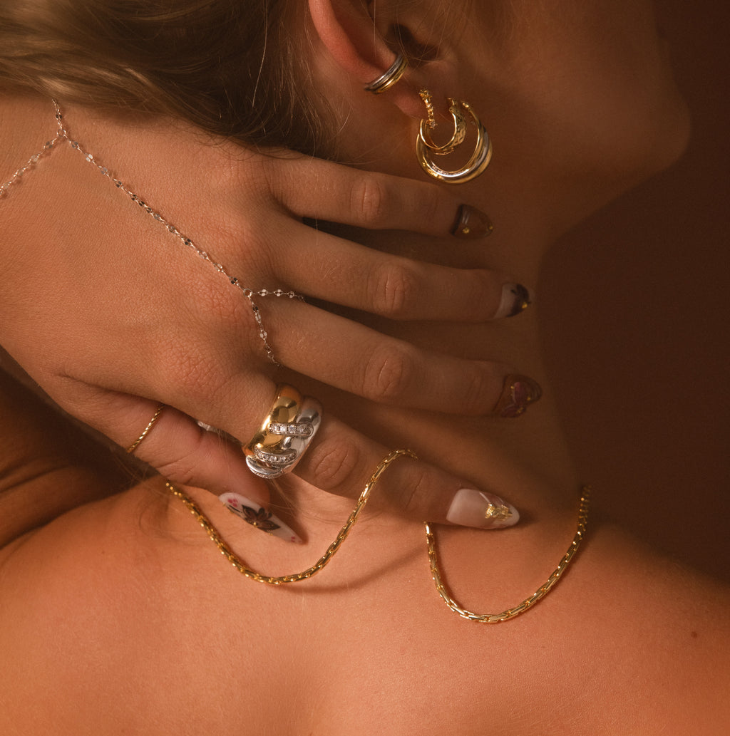 Bold Link Chain Necklace in 18K Gold