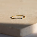 Thin Mini Garnet Ring