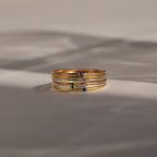 Thin Mini Aquamarine Ring