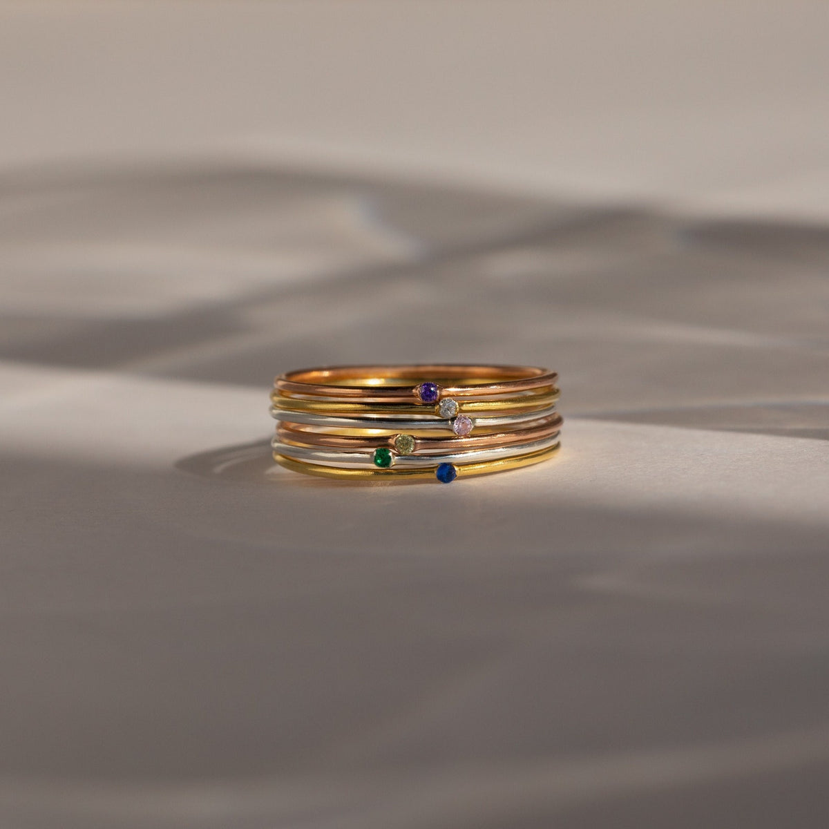 Thin Mini Peridot Ring
