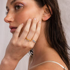 Conjunto de anillos apilables de diamantes