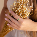 Jade Baguette Ring-Rings-Caitlyn Minimalist