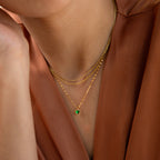 Tiny Jade Heart Necklace-Necklaces-Caitlyn Minimalist