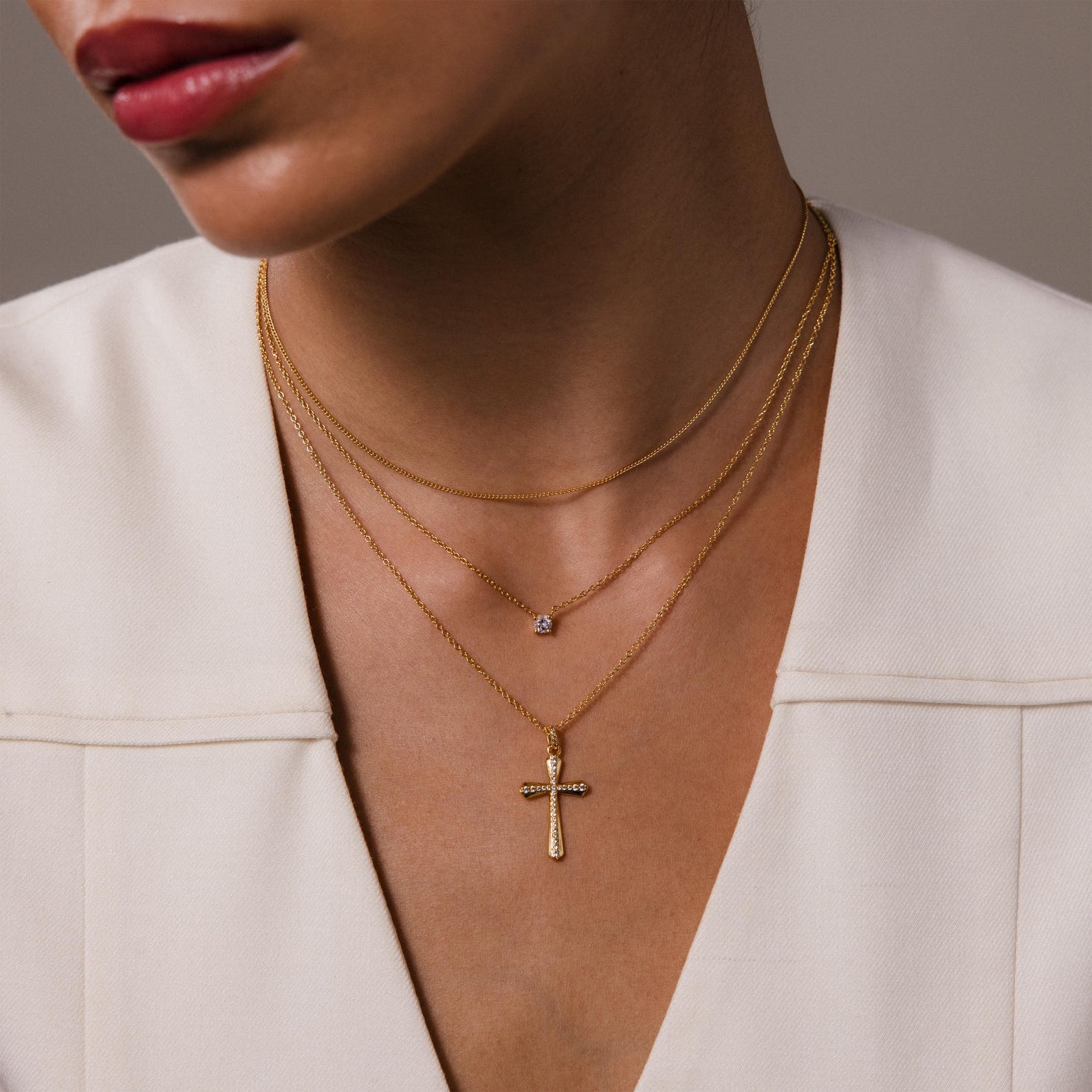 Adjustable Chain Necklace in 18K Gold