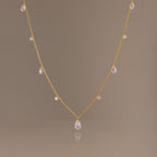 Rain Drop Station Necklace