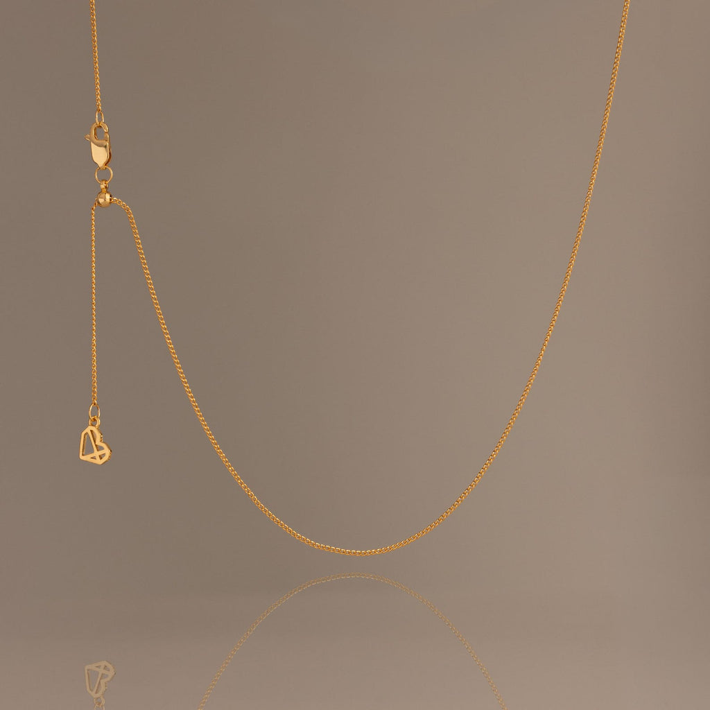 Adjustable Chain Necklace in 18K Gold