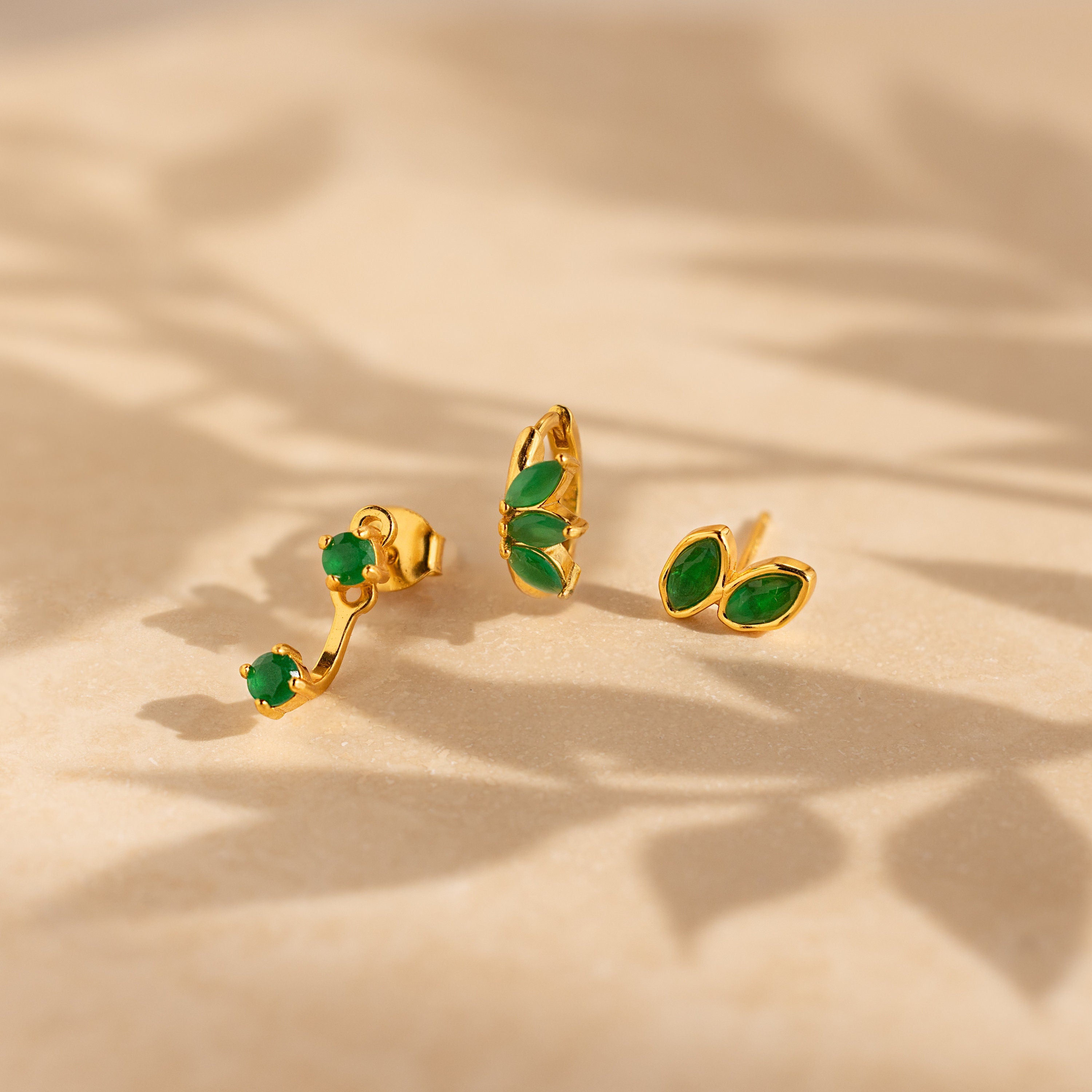 Jade Earrings Set-Earrings-Caitlyn Minimalist
