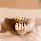 The Baroque Pearl Pave Huggies feature elegant huggie hoops with baroque pearl accents, perfect for adding timeless charm to any jewelry collection.