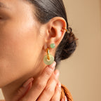 Jade Bead Studs-Earrings-Caitlyn Minimalist