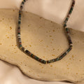 Collier de perles d’agate mousse 