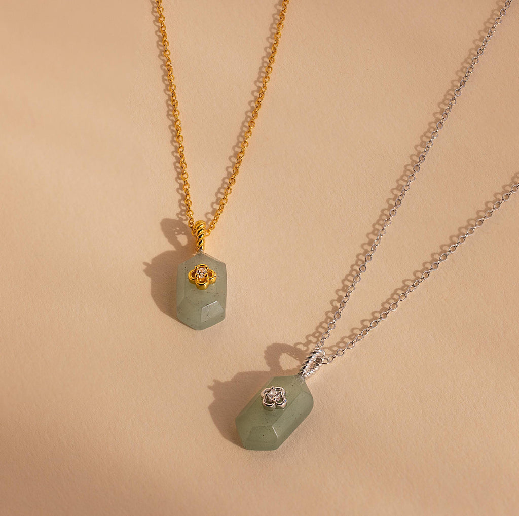 Jade Prism Necklace-Necklaces-Caitlyn Minimalist
