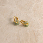 Jade Link Hoops-Earrings-Caitlyn Minimalist