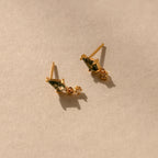 A pair of Agate Kite Drop Earrings.