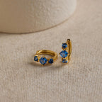 Princess Cut Birthstone Huggies