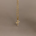 Diamond Cross Necklace in 18K Gold