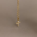 Diamond Cross Necklace in 18K Gold
