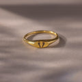 Hand & Footprint Signet Ring in 18K Gold