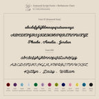 Duo Birthstone Name Necklace in 18K Gold