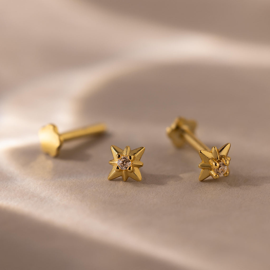 Close up of our Starlight Studs and flatback post