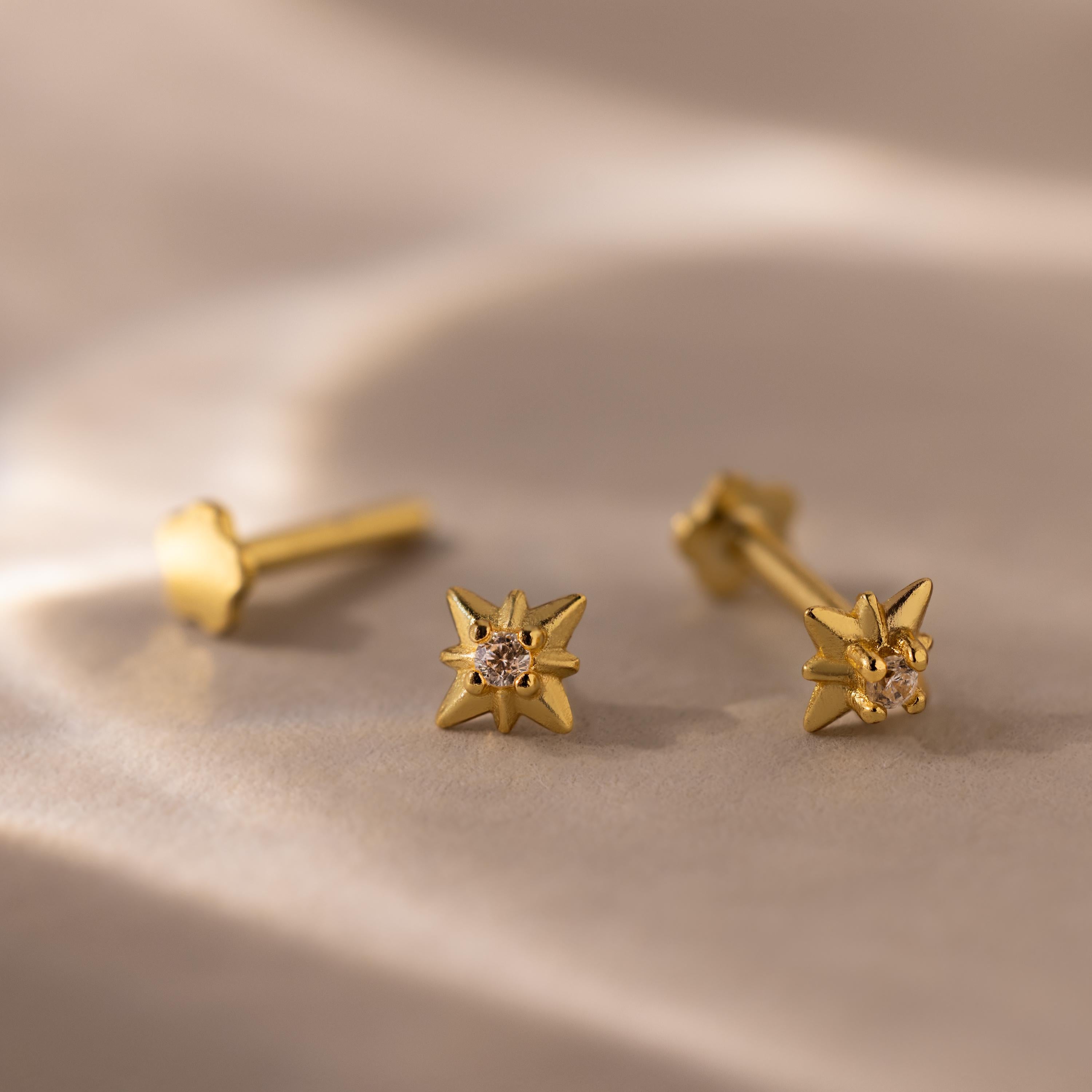 Close up of our Starlight Studs and flatback post